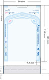 CLASS-4 MULTI-PARAMETER SELF-SEALING STERILIZATION POUCHES 3-1/2"x6-1/2" (90mm x 165mm)  - ATOMO Dental Supplies