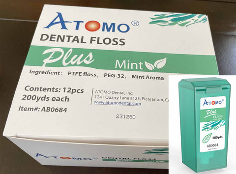 ATOMO Dental Floss (PTFE) (Clinic size) (200 yards, 12/box) - ATOMO Dental Supplies