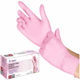 POWDER-FREE NITRILE EXAM GLOVES, A3, pink - ATOMO Dental Supplies