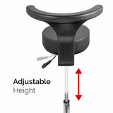Dental Backrest Rolling Stool Dentist Assistant Exam Chair Adjustable Height -height (ATOMO Dental Supplies)