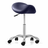 Ergonomic Saddle Stool Rolling Dental Exam Chair -navy blue (ATOMO Dental Supplies)