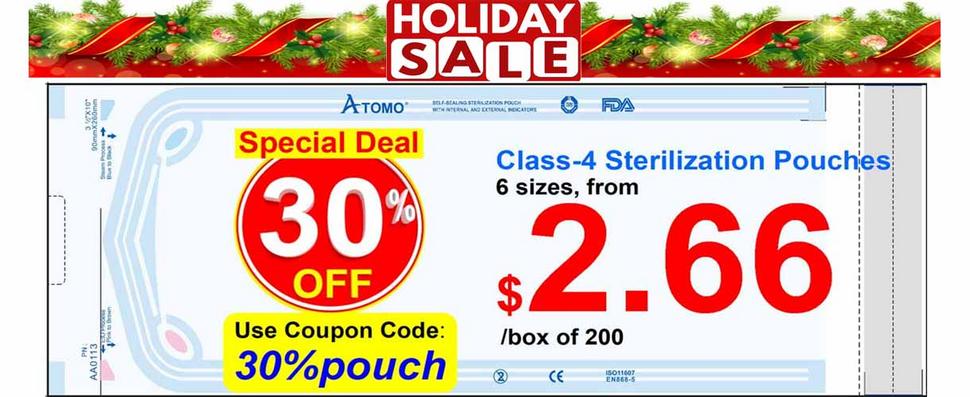 Award Winning Sterilization Pouches from $2.66/box of 200 (ATOMO Dental Supplies)